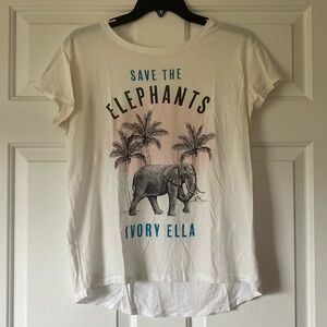 Ivory Ella short sleeve shirt, size XS